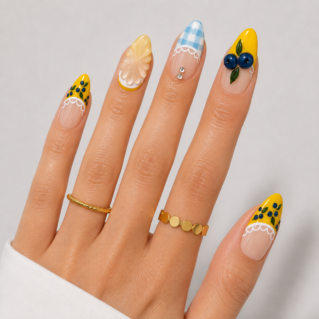 Ten Rengi Nail Art Kısa Badem El Yapımı Jel Tırnak KKBD-3512