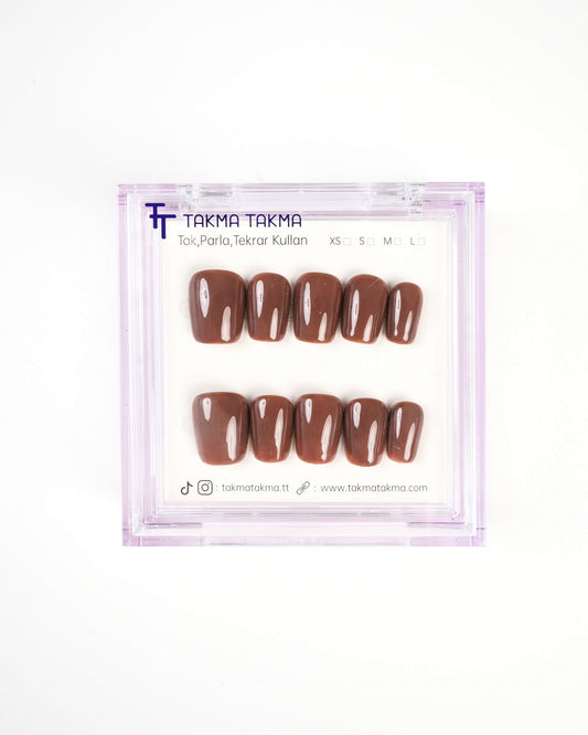 KKBL1759 Kısa Balerin 15'li Tekrar Kullanılabilir El Yapımı Protez Takma Tırnak