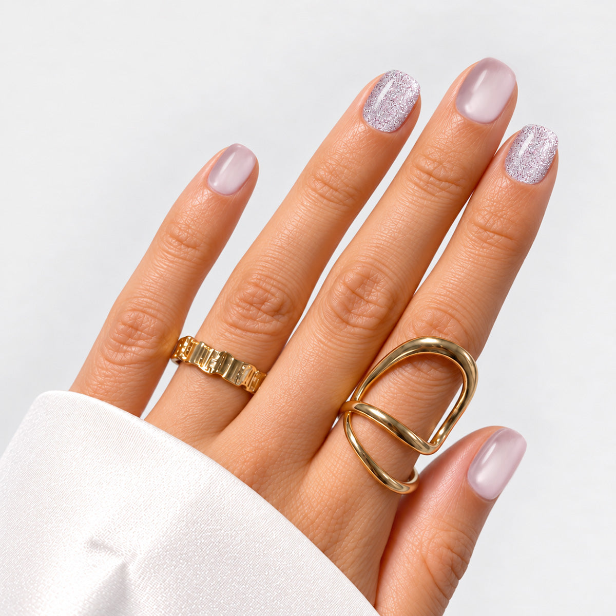 Pembe Nail Art Kısa Yuvarlak 15'li Tekrar Kullanılabilir El Yapımı Protez Tırnak KKYL3576 – görsel 7