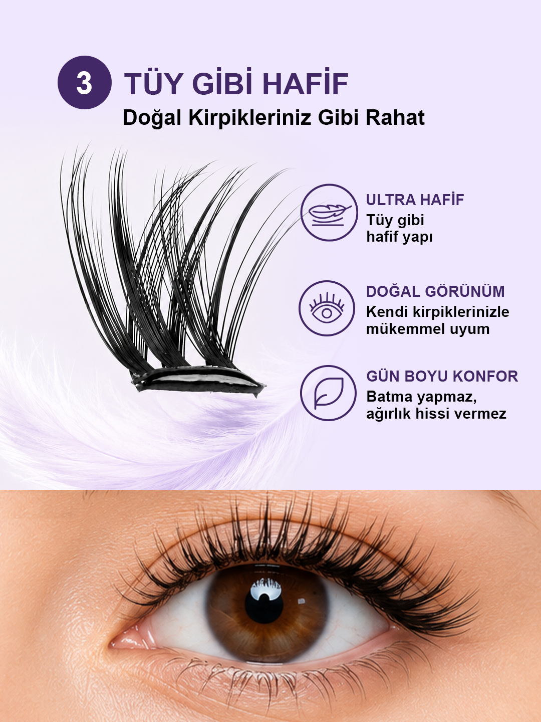 KP1450 - Takma Kirpik Kendinden Yapışkanlı Siyah
