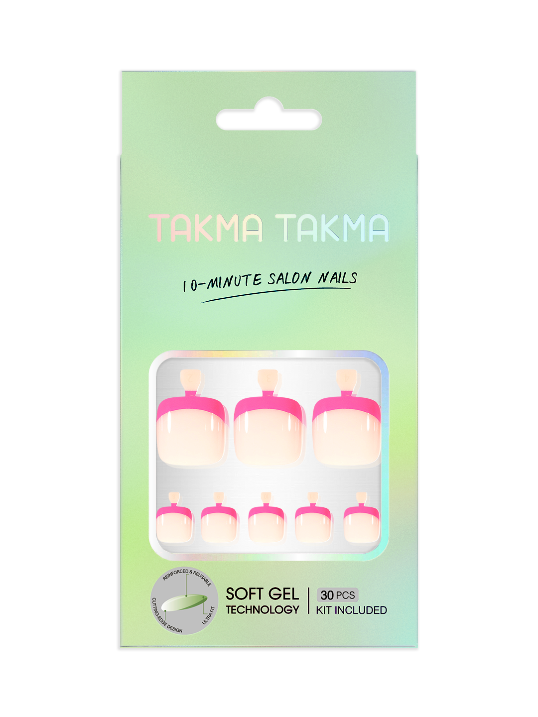 Pembe French Ayak Tırnağı Soft Jel Takma Tırnak MAYT-3530