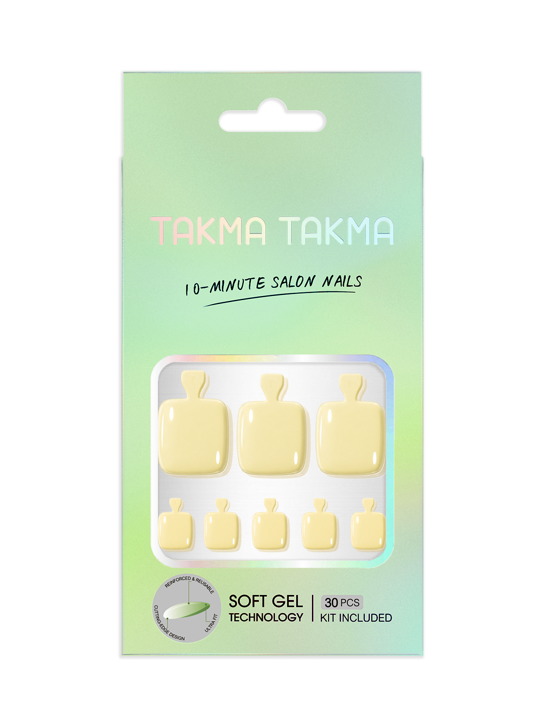 Sarı Ayak Tırnağı Soft Jel Takma Tırnak MAYT-3533