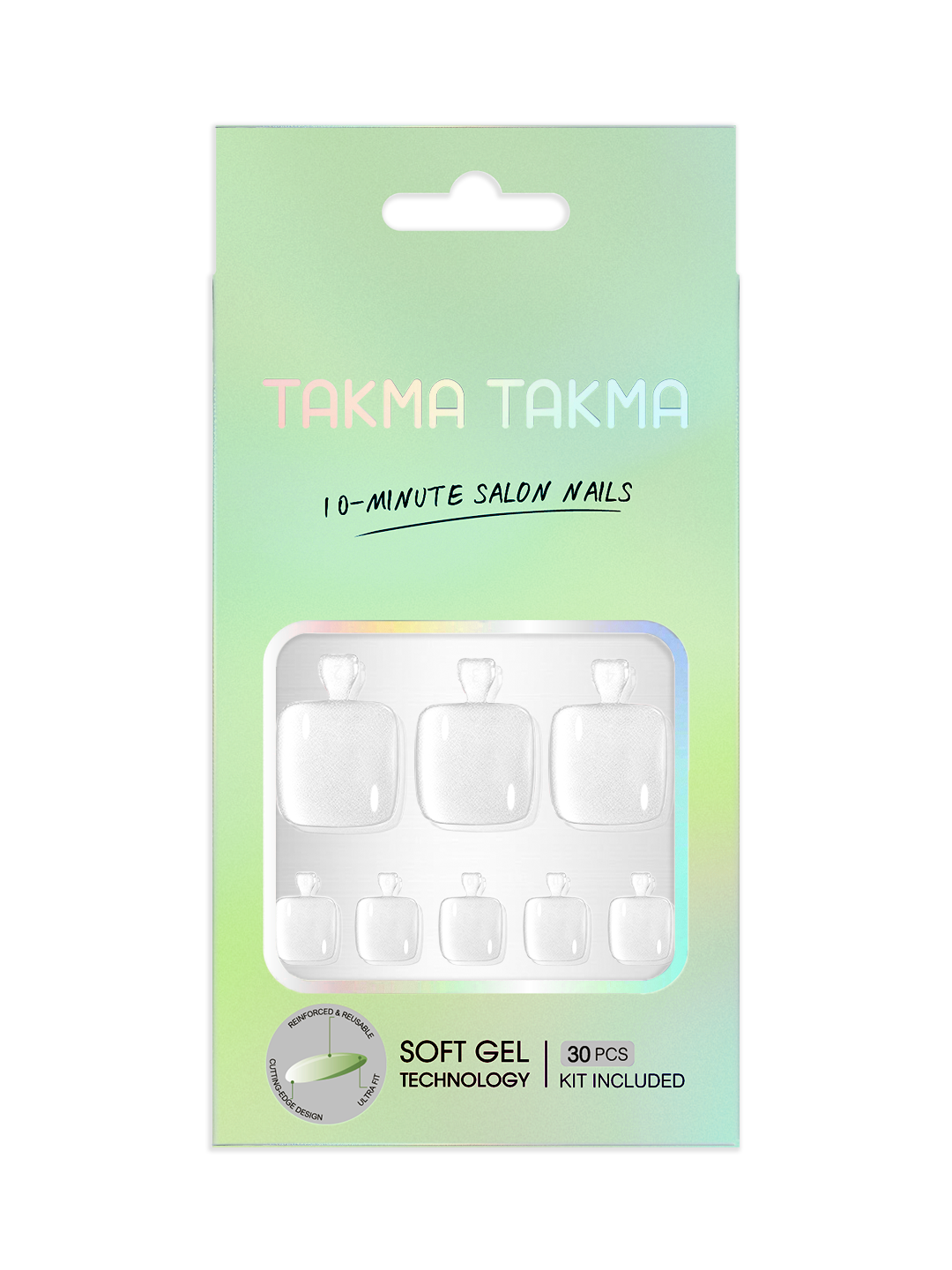 Beyaz Simli Ayak Tırnağı Soft Jel Tırnak MAYT-3539