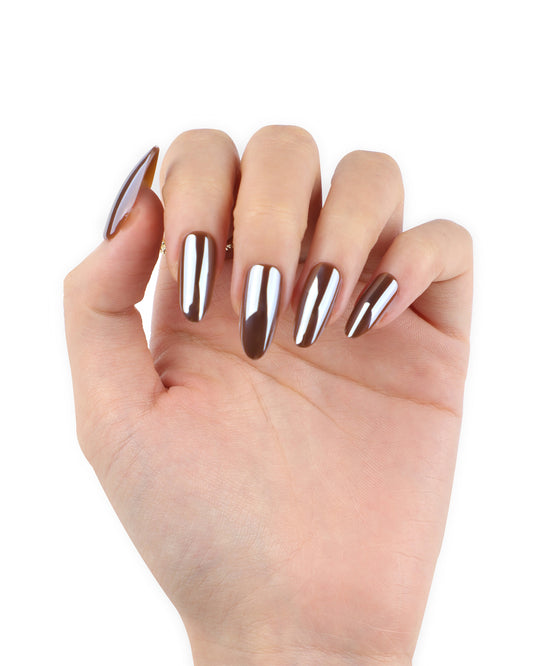 MKBD1741 Kısa Badem Standart Beden 30'lu Tekrar Kullanılabilir Protez Takma Tırnak