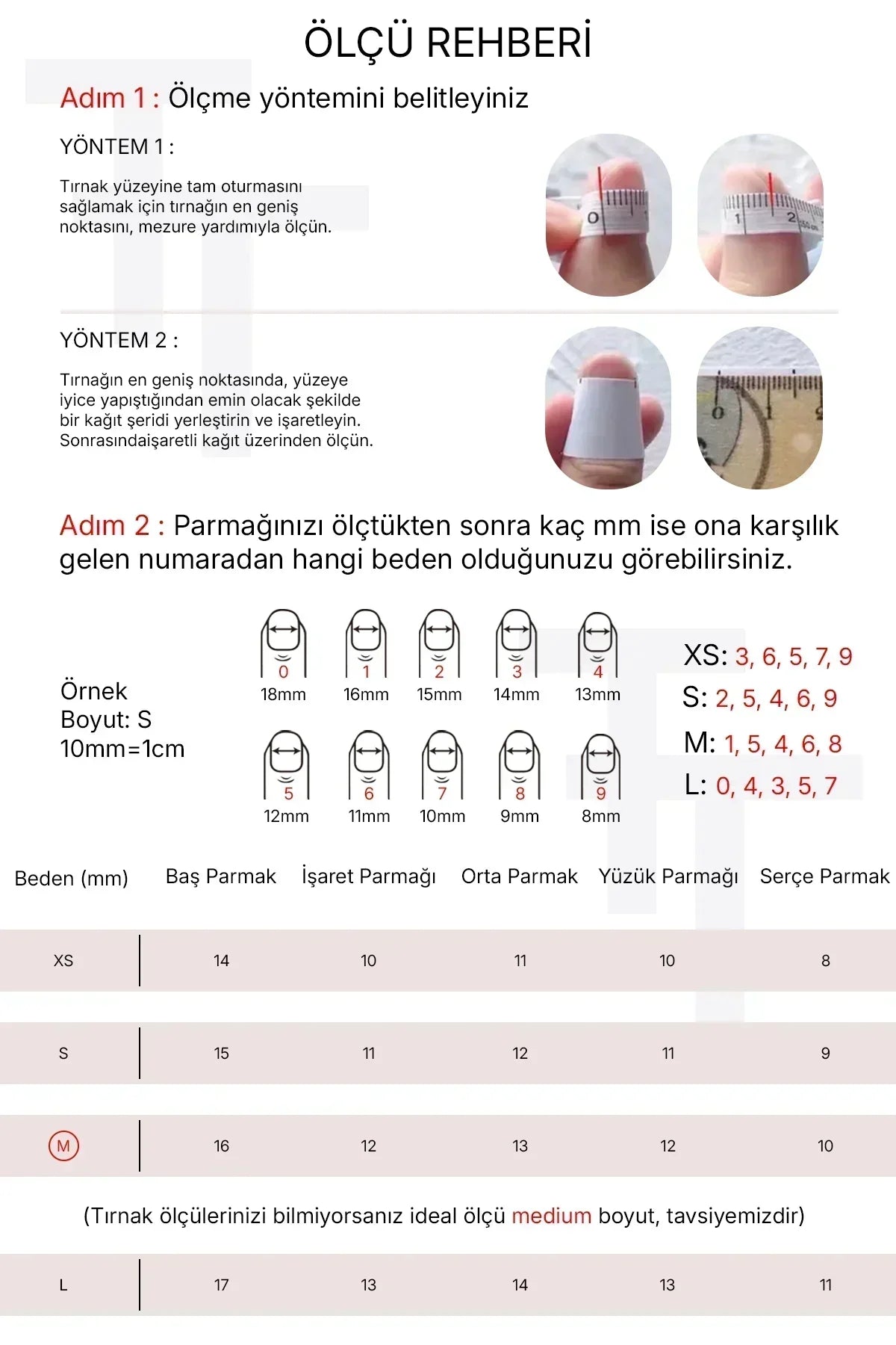 TT0638 -  - 10'lu Tekrar Kullanılabilir El Yapımı Protez Takma Tırnak Takma Takma