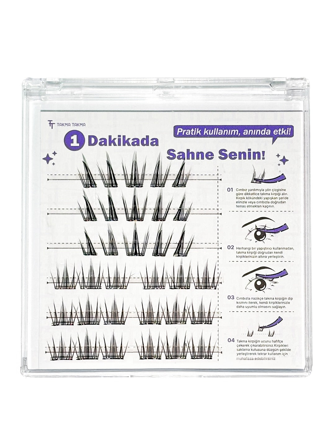 RKP1761 Takma Kirpik Siyah Kendinden Yapışkanlı