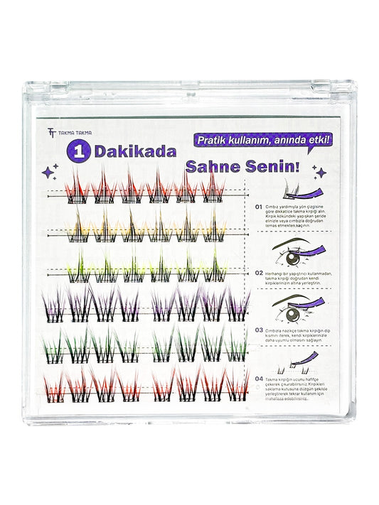RKP1764 Kendinden Yapışkanlı Renkli Takma Kirpik