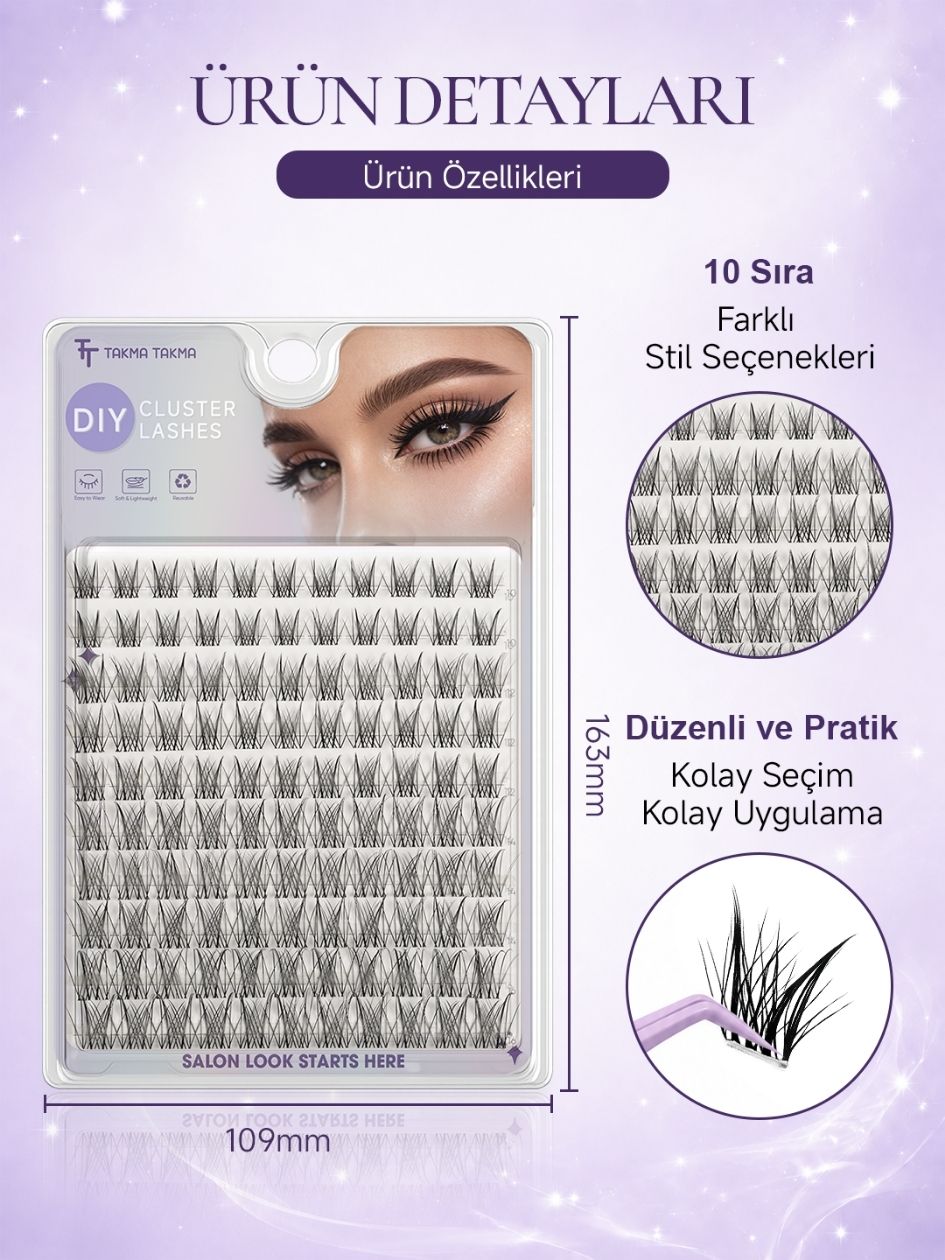 Takma Kirpik Trendy Style Demet Kirpik 10 Sıra İpek Kirpik Etkisi Luna RN10TR0014