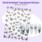 STC-MO-577 - Simli Kelebek Yapışkanlı Sticker