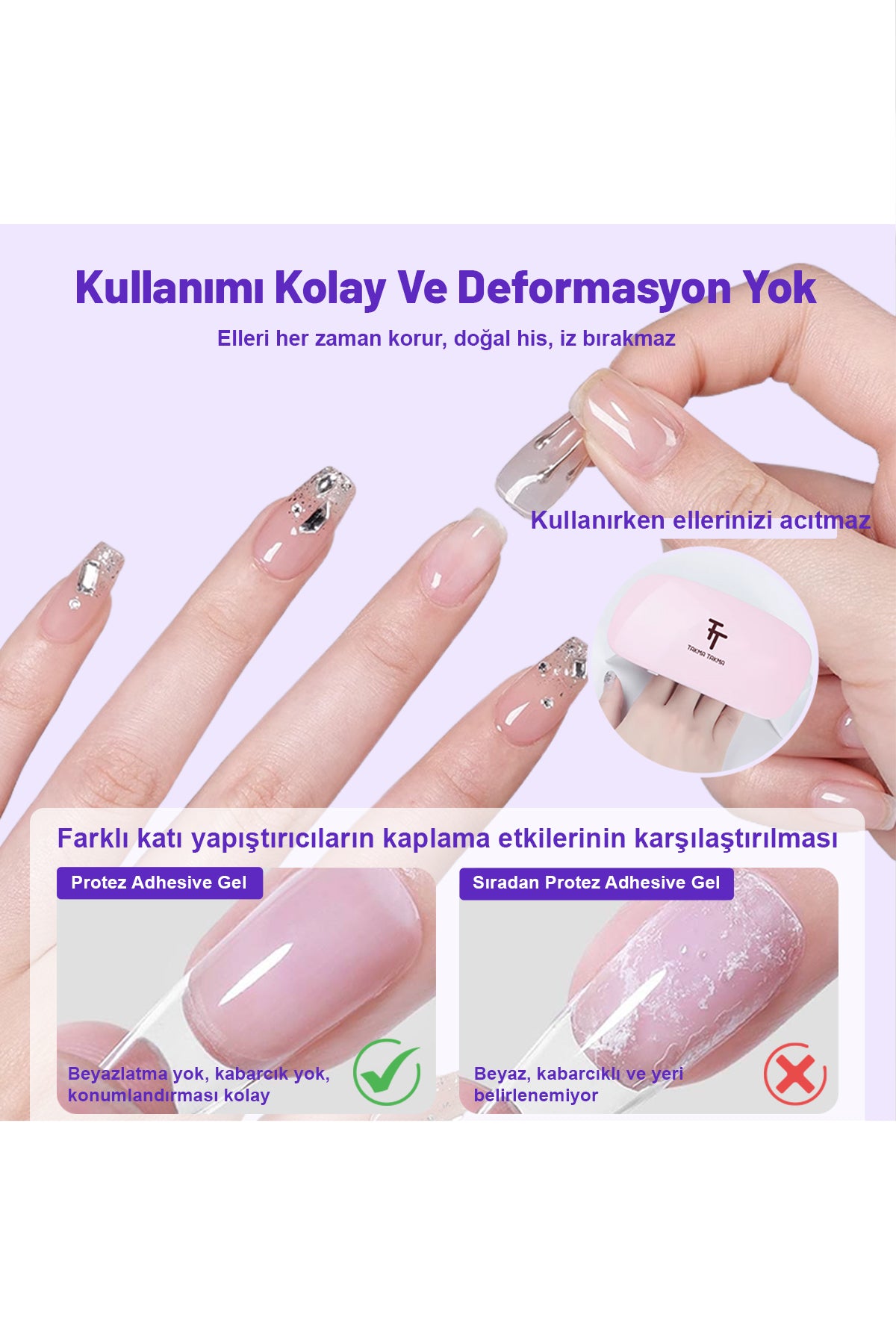 Takma Tırnak Yapıştırmak için Jel