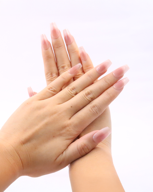 10'lu Ten Rengi Uzun Badem TT0942 Tekrar Kullanılabilir El Yapımı Protez Takma Tırnak