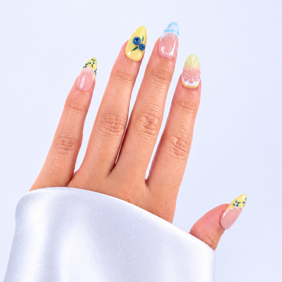 Ten Rengi Nail Art Kısa Badem El Yapımı Jel Tırnak KKBD-3512
