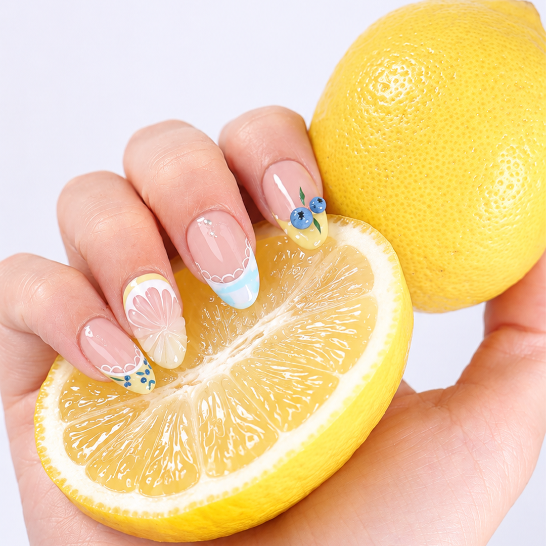 Ten Rengi Nail Art Kısa Badem El Yapımı Jel Tırnak KKBD-3512