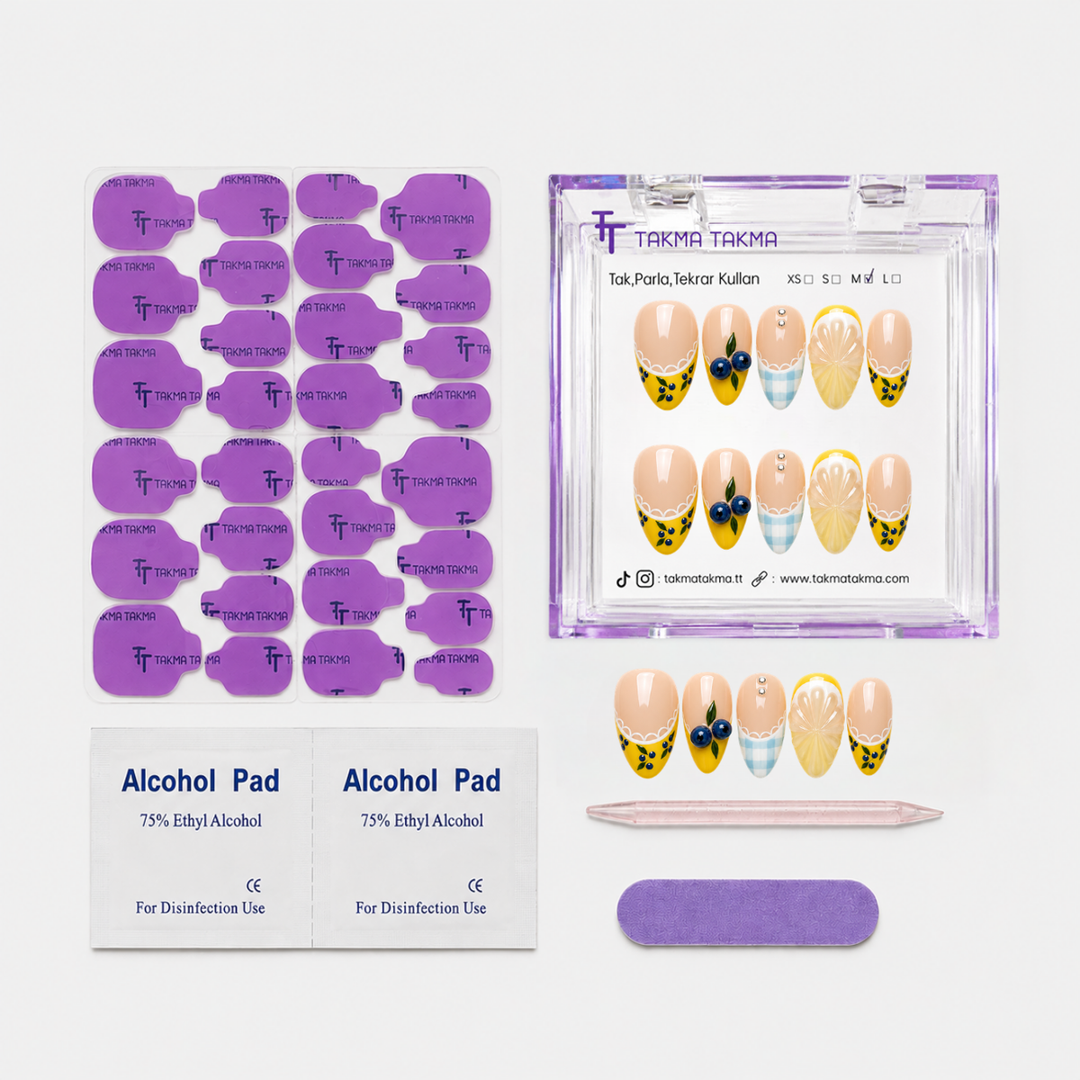 Ten Rengi Nail Art Kısa Badem El Yapımı Jel Tırnak KKBD-3512