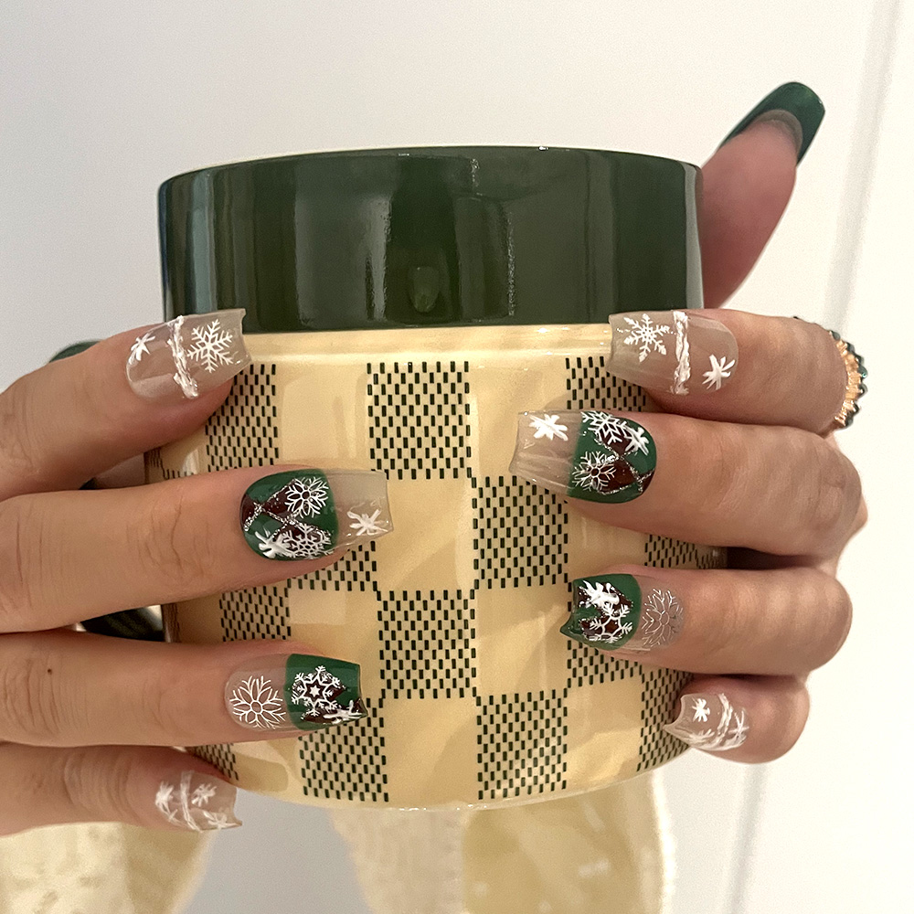 10'lu Mavi Orta Balerin TT0697  Tekrar Kullanılabilir El Yapımı Protez Takma Tırnak