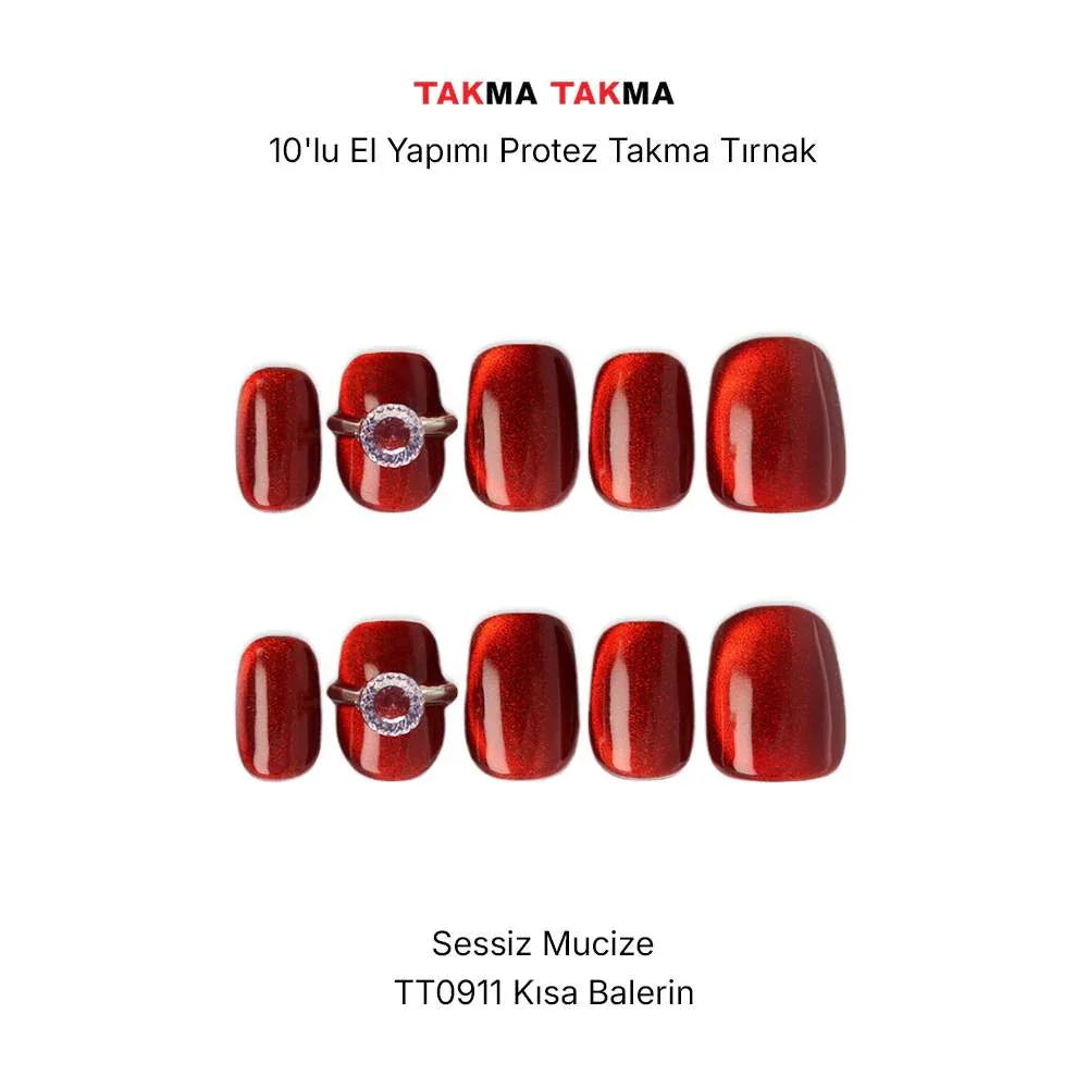 Protez Takma Tırnak Tekrar Kullanılabilir El Yapımı  Lua Arınması - 10'lu TT0911