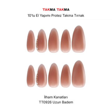 Takma Tırnak Tekrar Kullanılabilir El Yapımı Protez Pomona Meyvesi - 10'lu - TT0926