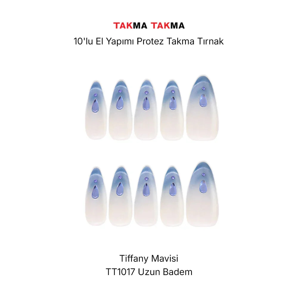 Tekrar Kullanılabilir El Yapımı Protez Takma Tırnak - İdokraz İlahi - 10'lu - TT1017