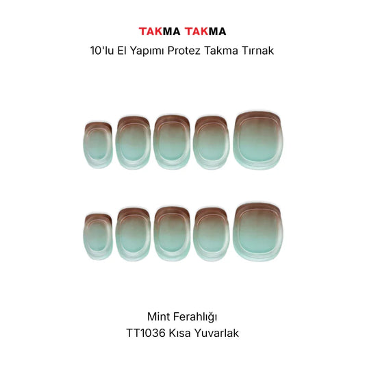 Kolumbit Aria - 10'lu Tekrar Kullanılabilir El Yapımı Protez Takma Tırnak - TT1036