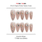 Tekrar Kullanılabilir El Yapımı Protez Takma Tırnak Graceful Wings - 10'lu - TT1066
