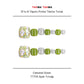 Tekrar Kullanılabilir El Yapımı Protez Takma Tırnak TT1115 - Celestial Green - 10'lu
