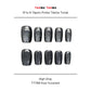 Tekrar Kullanılabilir El Yapımı Protez Takma Tırnak TT1168 - High Gray - 10'lu