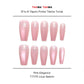 Tekrar Kullanılabilir El Yapımı Protez Takma Tırnak TT1175 - Pink Elegance - 10'lu