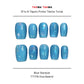 Tekrar Kullanılabilir El Yapımı Protez Takma Tırnak TT1176 - Blue Stardust - 10'lu