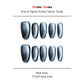 Tekrar Kullanılabilir El Yapımı Protez Takma Tırnak TT1201 Blue Aura 10'lu