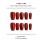 Tekrar Kullanılabilir El Yapımı Protez Takma Tırnak TT1205 Crimson Kiss 10'lu