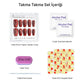 Tekrar Kullanılabilir El Yapımı Protez Takma Tırnak TT1205 Crimson Kiss 10'lu
