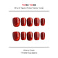 Tekrar Kullanılabilir El Yapımı Protez Takma Tırnak TT1206 Cherry Crush 10'lu