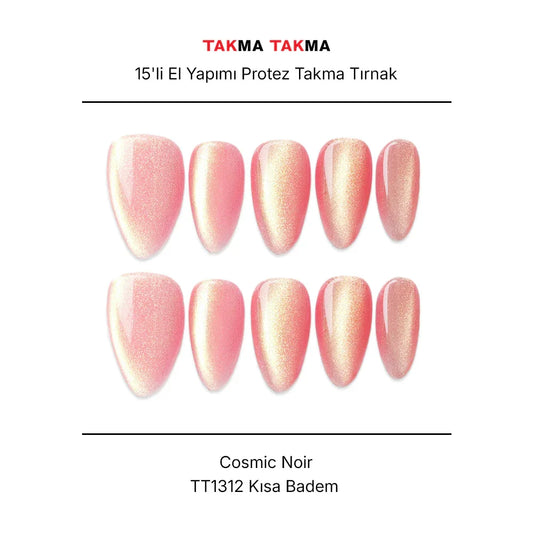 Tekrar Kullanılabilir El Yapımı Protez Takma Tırnak TT1313 - Frosty Touch 15'li