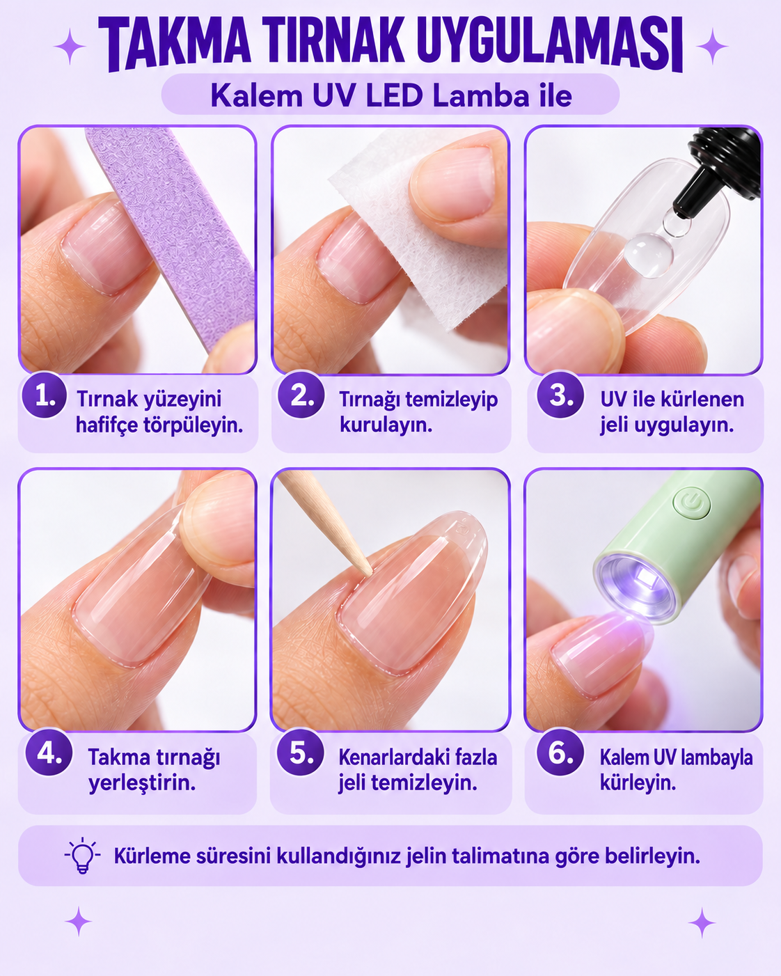 Şarjlı Kalem UV LED Tırnak Lambası – Kalıcı Oje ve UV Jel Kurutucu, Mint Yeşili