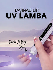 UVKCM Taşınabilir Güçlü Kalıcı Oje ve Protez Tırnak Kurutma Mini UV Type-C Şarjlı,