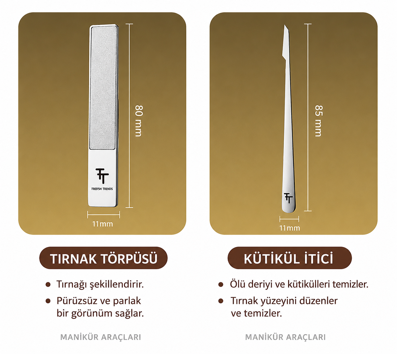 YTMS1752  7 Parçalı Profesyonel Manikür & Pedikür Çelik Bakım Seti Tırnak makası