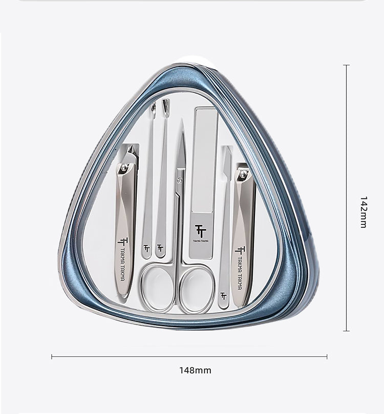 YTMS1752  7 Parçalı Profesyonel Manikür & Pedikür Çelik Bakım Seti Tırnak makası