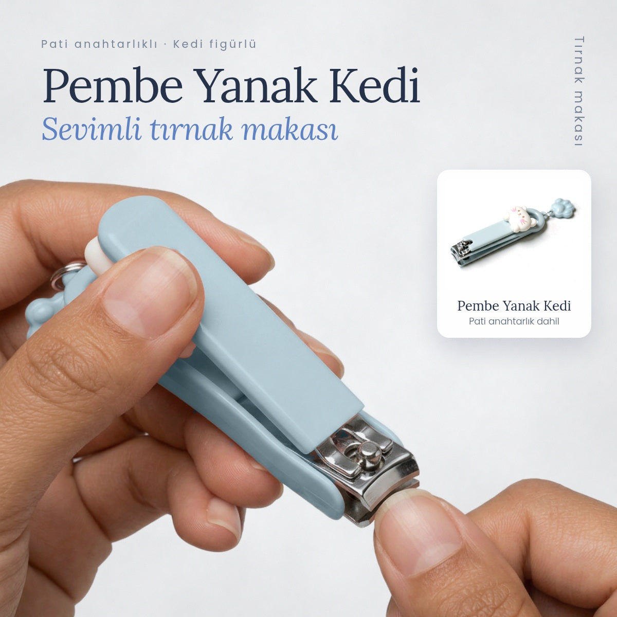 Çocuk Tırnak Makası Pembe Yanak Kedi YTMS1770