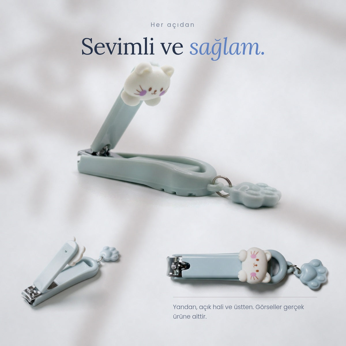 Çocuk Tırnak Makası Pembe Yanak Kedi YTMS1770