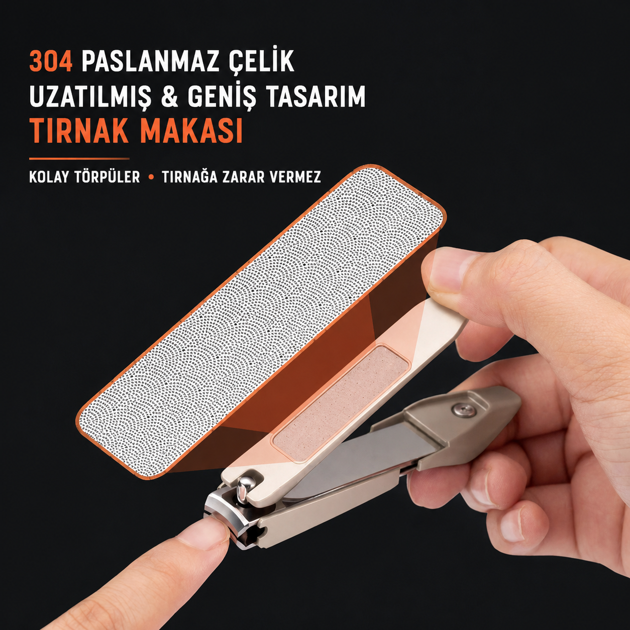 YTMT1753 Manyetik Kapaklı Anti-Splash Tırnak Makası – Paslanmaz Çelik Profesyonel Tırnak Kesici