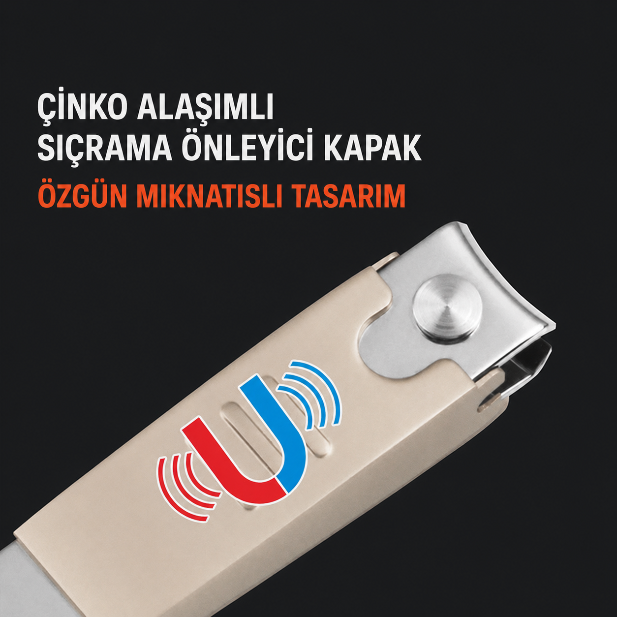 YTMT1753 Manyetik Kapaklı Anti-Splash Tırnak Makası – Paslanmaz Çelik Profesyonel Tırnak Kesici